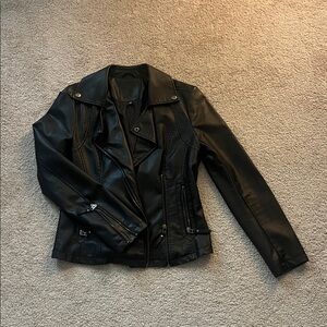 Max Studio Black Faux Leather Jacket